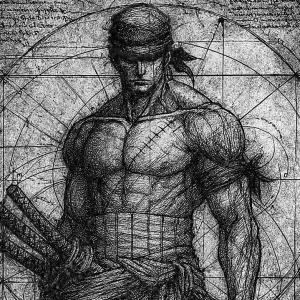 Quadro de Zorro de One Piece