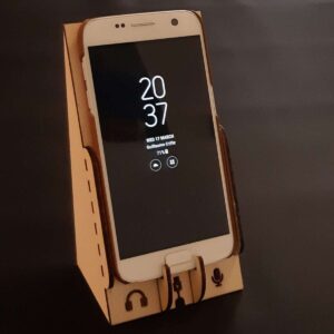 Suporte de celular em madeira