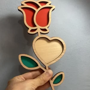 Rosa em MDF personalizável