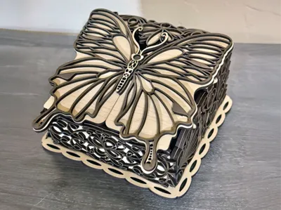 🦋 Caixa ornamentada  de Borboleta 🦋