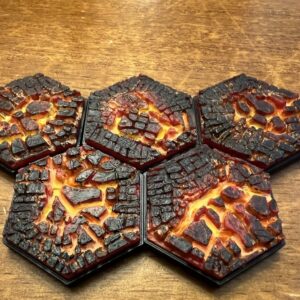 Terreno de lava do jogo Gloomhaven
