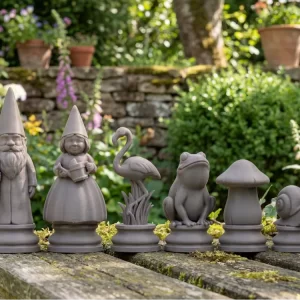 Conjunto de peças de Xadrez: Gnomos de Jardim